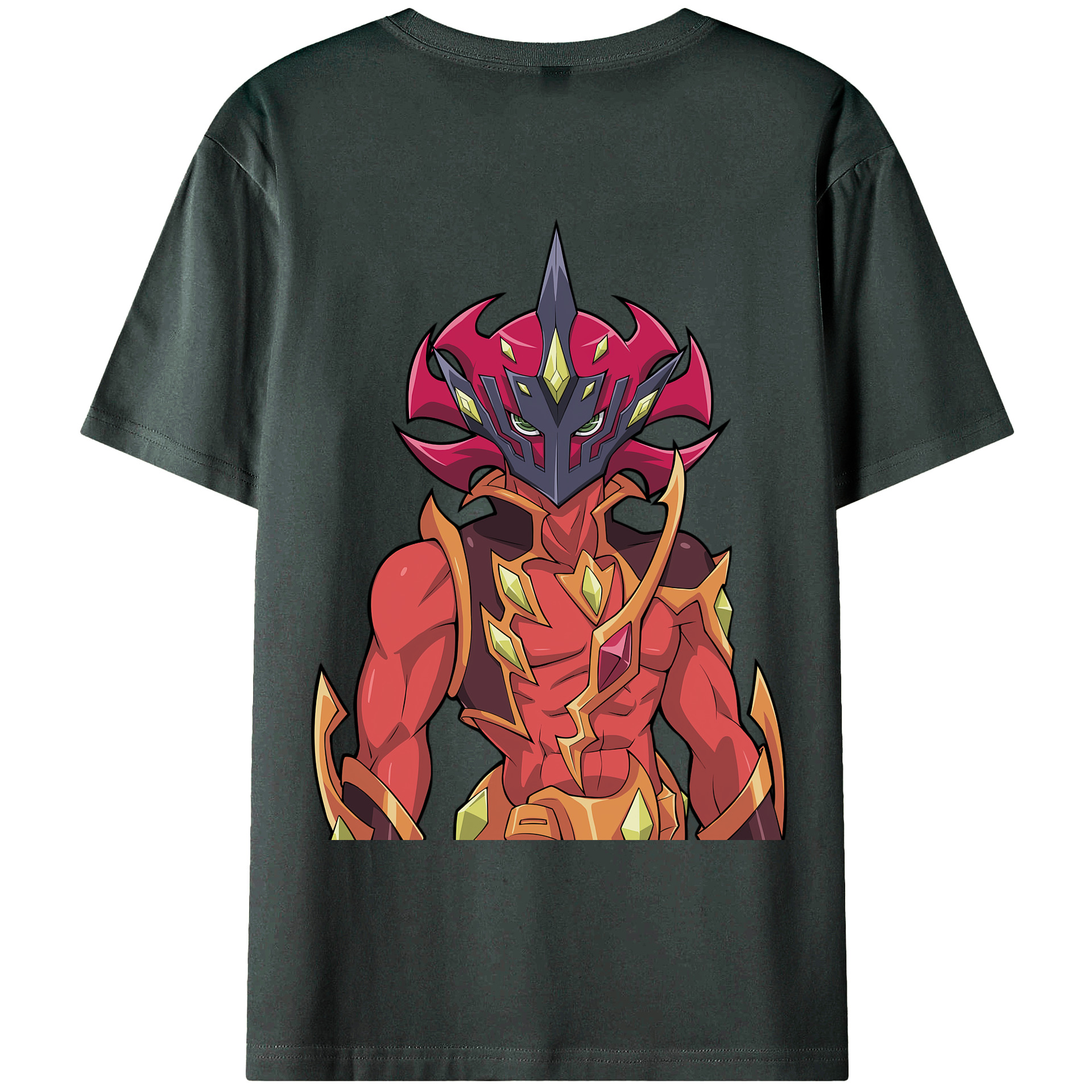 （画像用） 遊☆戯☆王 Yu-Gi-Oh! 綿100％ メンズ半袖Tシャツ（バックプリント） 通気性